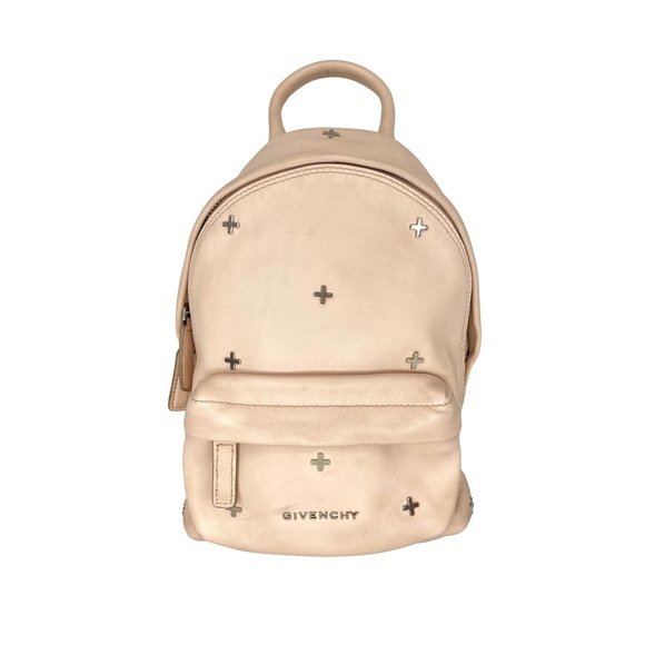GIVENCHY Light Pink Mini Leather Cross Embellished Backpack - Picture 1 of 10